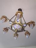Antique French art glass chandelier