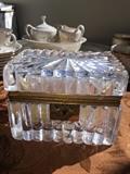 French crystal jewelry casket