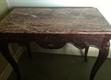 French Marble top side table