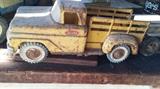 Metal Tonka Truck, found about 10 trucks, Tonka, Nylint digging in garage