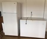 Refrigerator and 1 of 2 freezers, again, clean, defrosted and ready to go home