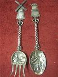 Dutch .833 Silver Fork and Spoon dated 1911.