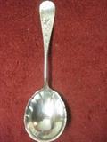 Frank M Whiting Sterling Silver Serving Spoon in the Engraved Lily Pattern CA 1885.