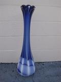 Monumental Blue and White Swung Vase