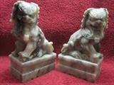 Carved Soapstone Foo Dogs