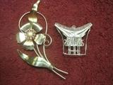 Vintage Sterling Silver Brooches