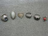 Vintage Sterling Silver Rings, Native American, US Military Ring and more