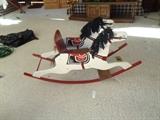 vintage rocking horse, someone painted it, needs some scruffing up