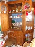 small entertainment center w/curio