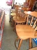 set of 4 maple bar stools