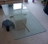 GLASS TOP COFFEE TABLE