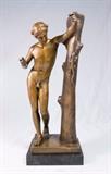 Lot #262 After Barbedienne, Bronze Grecian Athlete