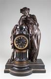 Lot #1276 19th Century French Bronze Marble Clock