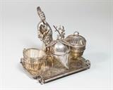 Lot #208 Chinese Silver Figural Condiment Set