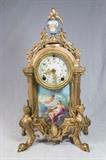 Lot #273 French Gilt Metal Mantle Clock