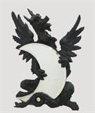 Lot #341 Figural Carved Mirror