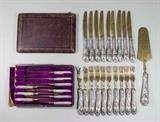 Lot #19 2 Partial Silverplated Dessert Sets