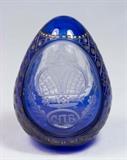 Lot #15 Russian Cobalt Cut to Clear Egg 