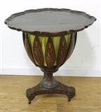 Lot #120 Small Taboret Table with Piecrust Top