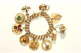 Lot #146 14K Gold Charm Bracelet with 10 Charms