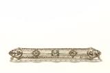 Lot # 164 Art Deco 18K Gold Diamond Bar Pin
