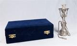 Lot #181 Egyptian Silver Incense Burner in Fitted Case