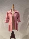 Zac Posen pink tailored silk suit jacket 