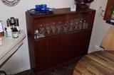 Small Wood Cabinet, Stemware