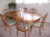 dining table plus 6 with 3 leaves