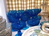 blue thumbprint dishes