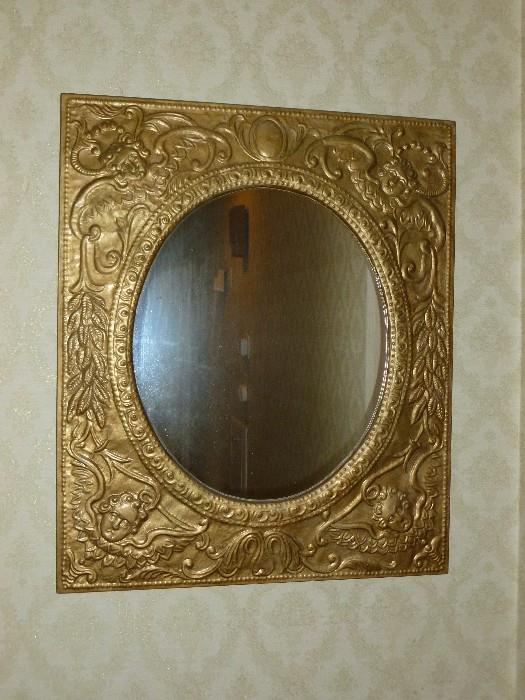Awesome antique mirror w/faces
