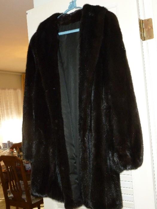 Beautiful black mink coat