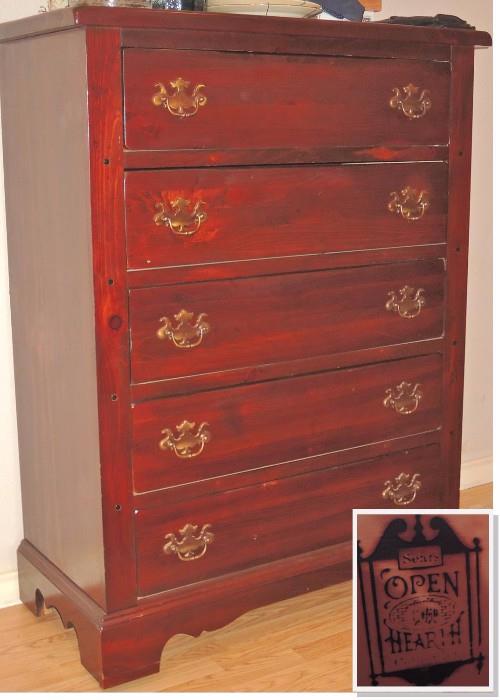 5-drawer tallboy  - chest of drawers