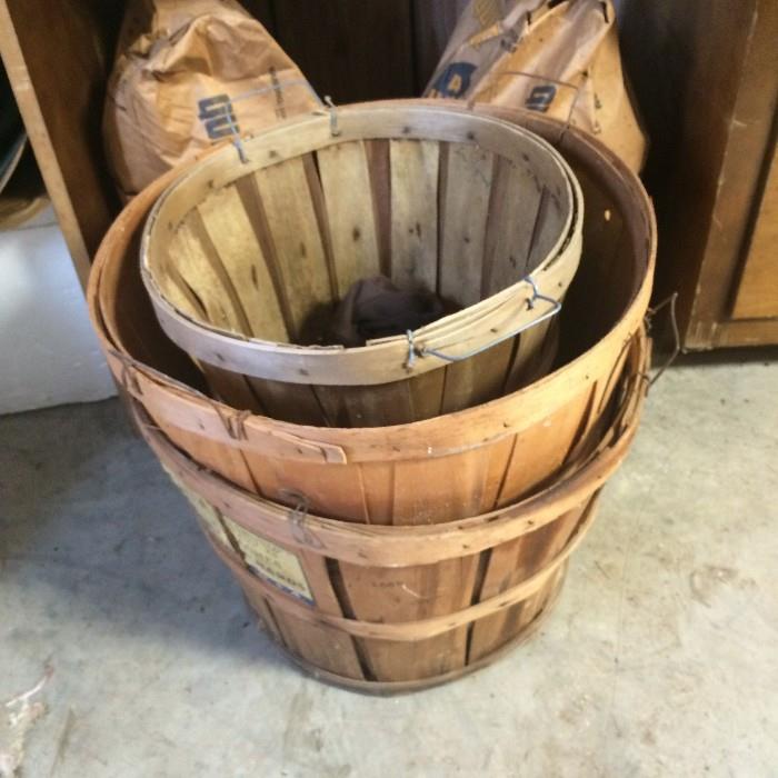 Vintage bushel baskets