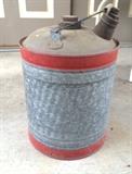 Galvanized gas can