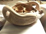 Ceramic swan planter