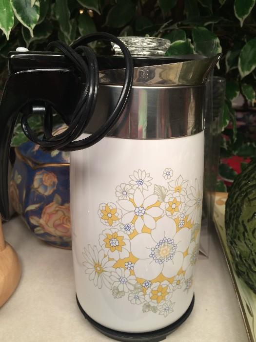 Stunning vintage Corning Ware percolator with all the parts accounted for