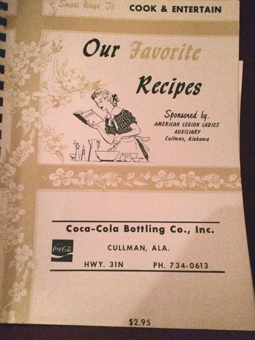Cullman American Legion vintage cookbook