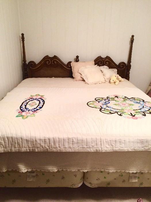 King Stanley bedroom suite showing one of the hand-sewn quilts