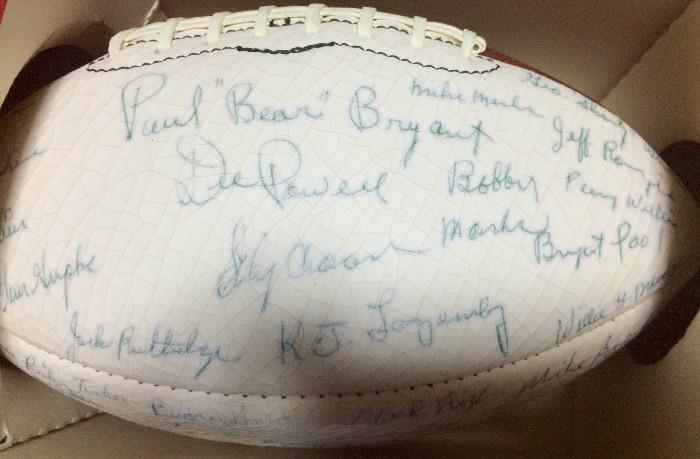 A second football signed by Paul Bryant