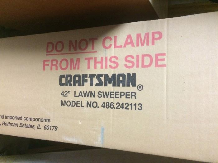 Craftsman Lawn Sweeper still in box