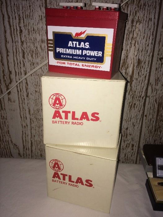 Atlas battery radios in boxes
