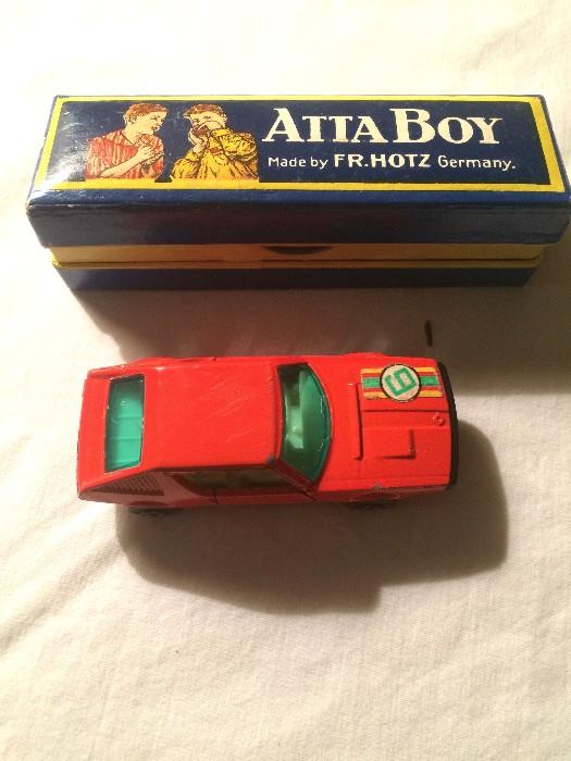 Atta Boy vintage harmonica in box