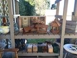 Cedar and wood bird houses, most brand new