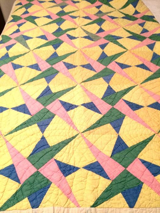 Hand-sewn quilt