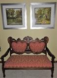 Antique Victorian Eastlake Love Seat