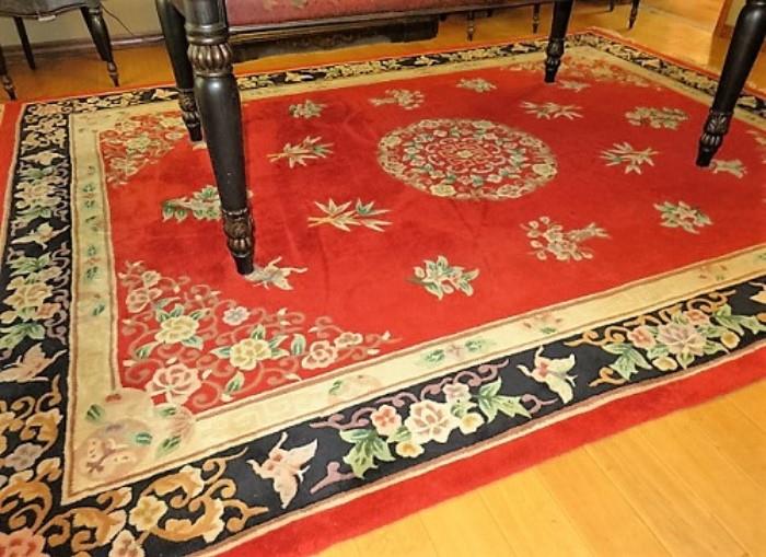 100% Wool Pile "Chen Chu" Area Rug Carpet Hand Made in The People's Republic of China