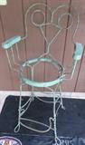 Antique Ice Cream Parlor Twisted Sweetheart Heart Design Chair 