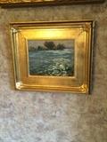 "River Light"By Robert Moore. 1994. 7.75 X 9.5, 15 X 16.75 framed
