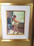 "Ballerina Dreams"By Elesa Shuman. 11.75 X 8.5, 19.25 X 16 framed